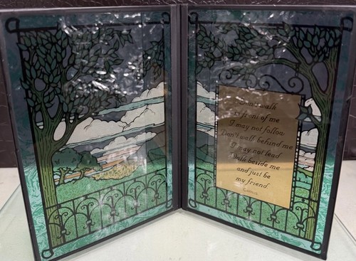 Double panel stained glass art - double,